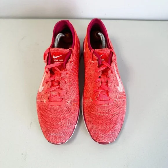 Nike Free TR Flyknit Womens Shoes Sneakers Size US 9 Orange Red Runners Jogging - Picture 6 of 16
